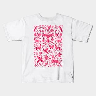 Mexican Otomí Design in Pink Kids T-Shirt